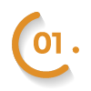 orange circular number one graphic design representing the first element in a series or list for visual clarity and organization related to four steps or processes
