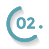number two stylized in blue and teal with a modern design representing step two in a sequence